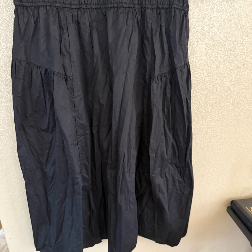 Old‎ Navy Waist Defined Puff Sleeve Midi Dress Black New Sz XL - Picture 7 of 11